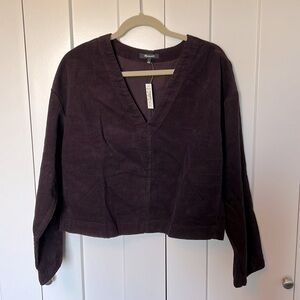 Madewell purple plum crop top size L